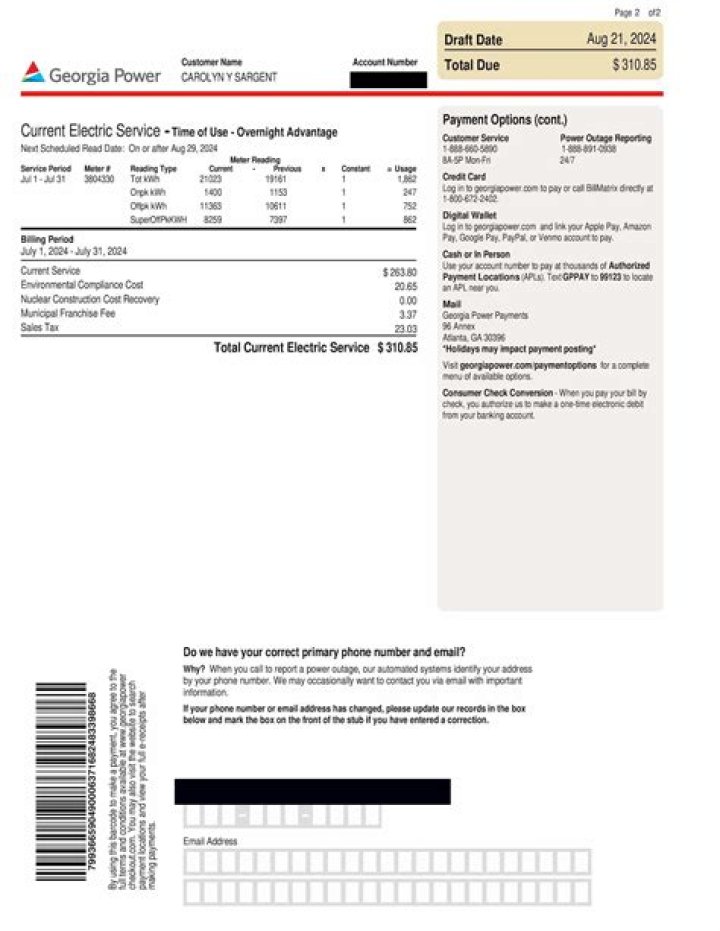 How can I pay my Georgia Power bill?