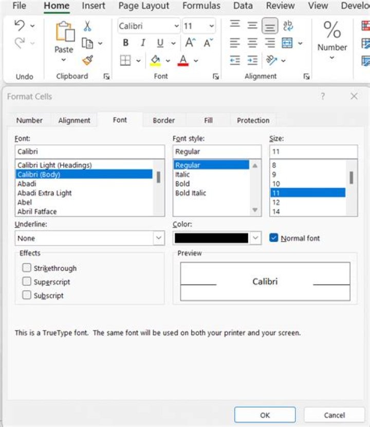How do I open cell Format dialog box in Excel?