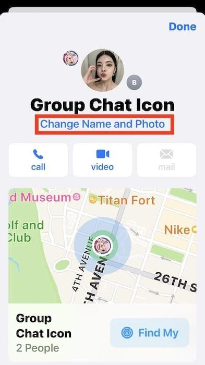 How do you add a picture to a group chat on iMessage?