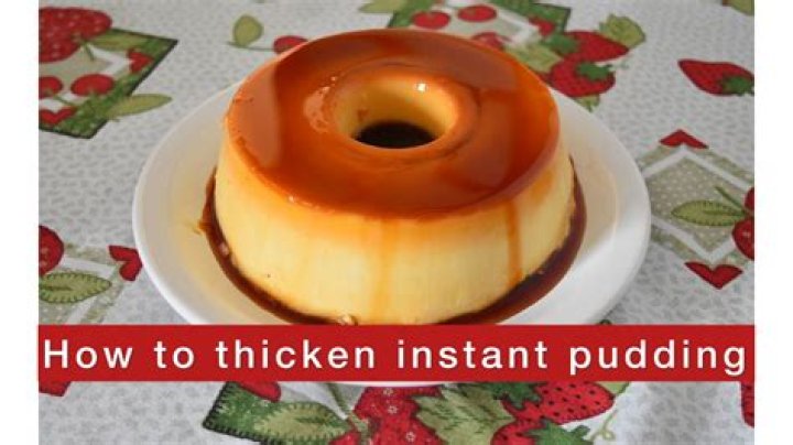 How do you use instant pudding to thicken gelatin?