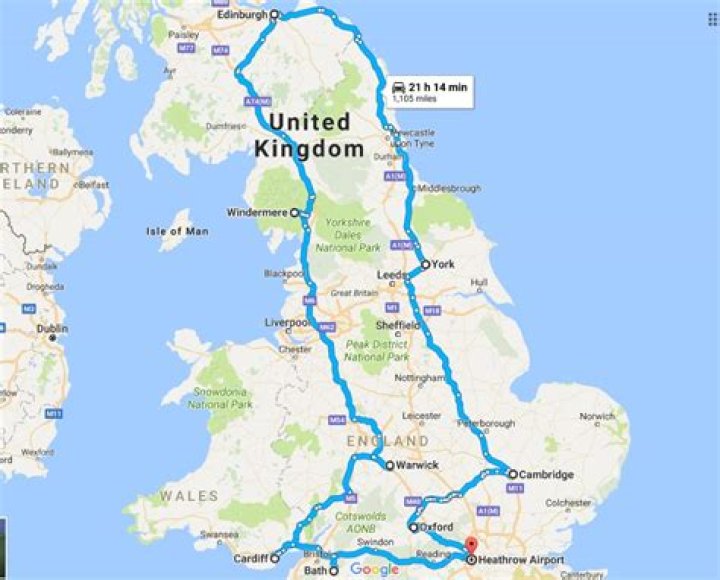 How far is Wales from Scotland?