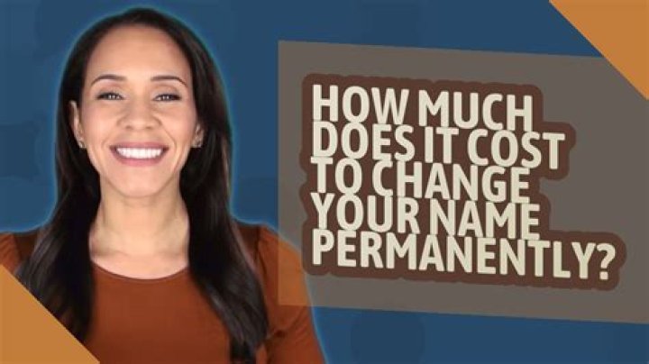 How much does it cost to change your surname?