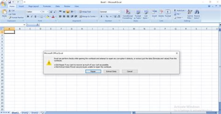 What are the error messages in Excel?