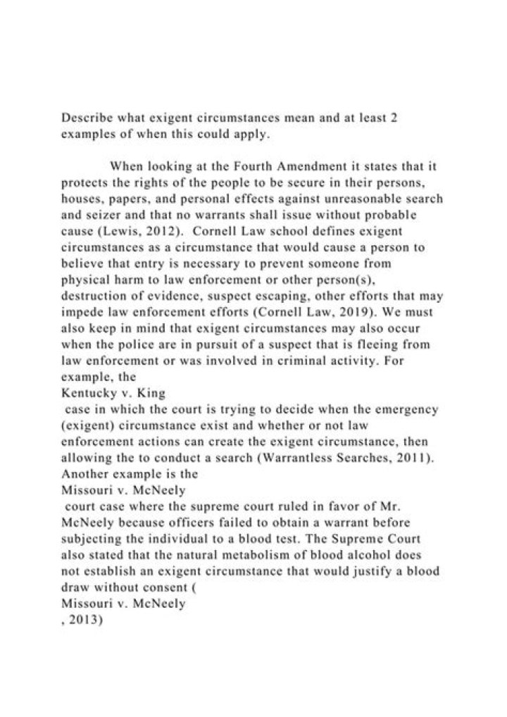 What exigent circumstances mean?