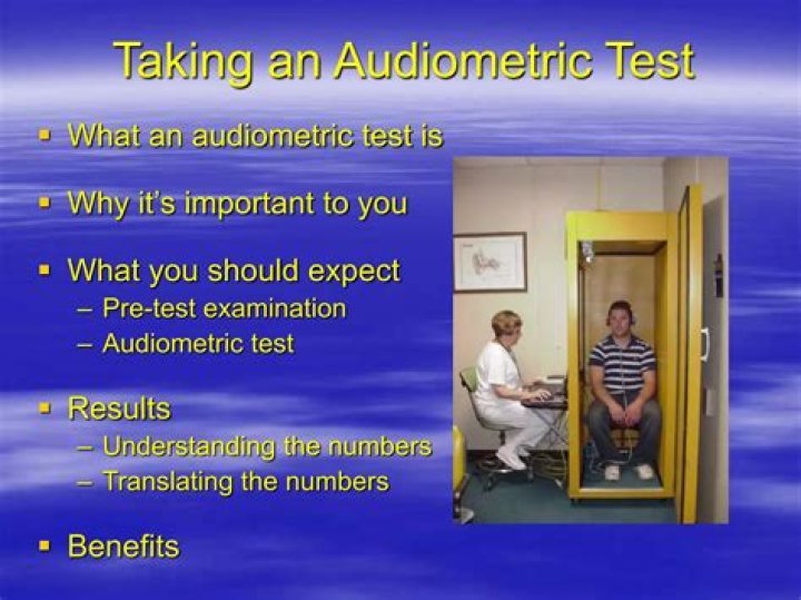 What is audiometric testing used for?