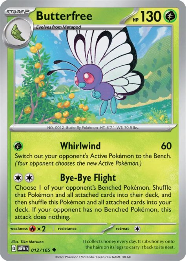 What is butterfree weak against?