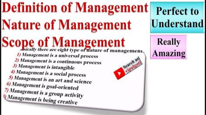 What is nature and scope of management?