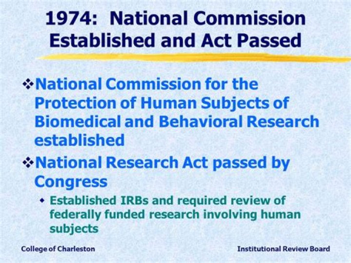 What is one lasting result of the National Research Act of 1974?
