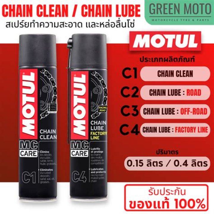 What is the difference between c1 and c2 chain lube?