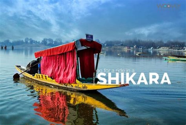 Where do tourists take rides in shikaras?