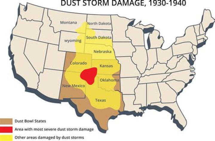 Where is the dust storm coming from?