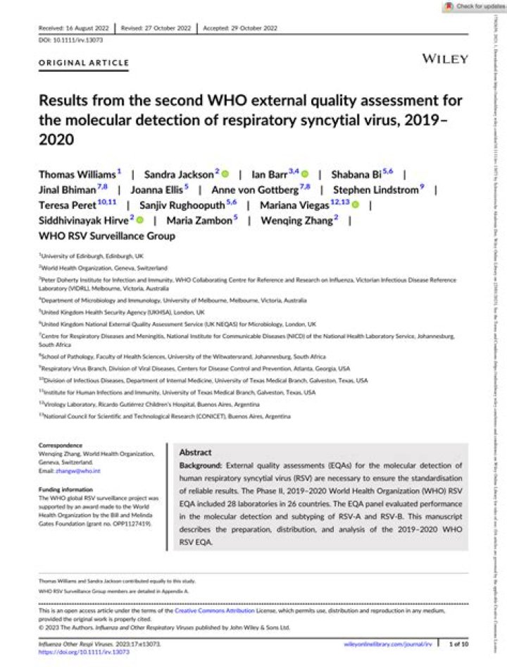 Who external quality assessment?