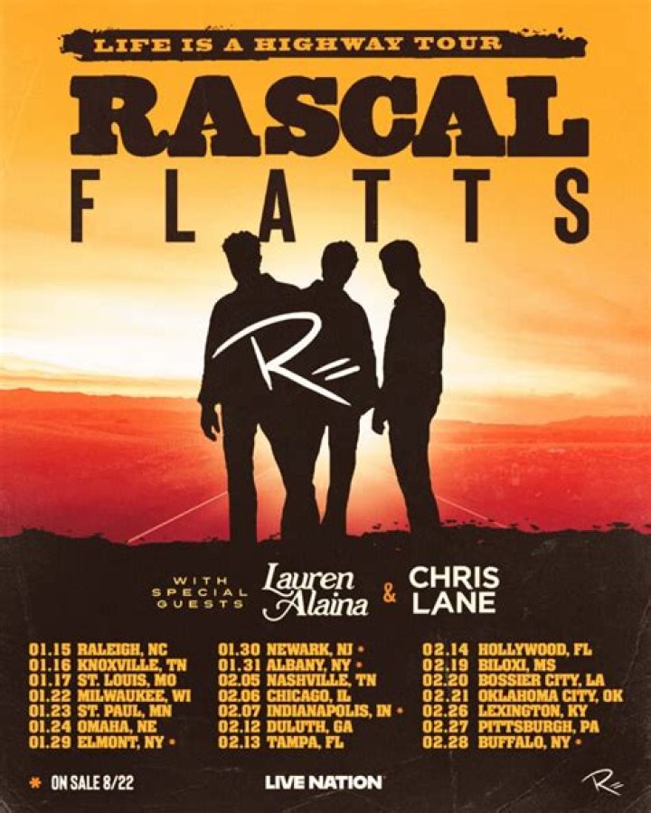 Who is touring with Rascal Flatts?