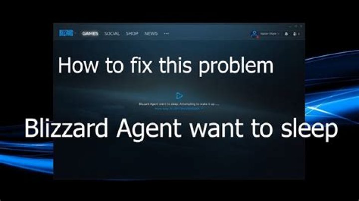 Why does Blizzard agent go to sleep?